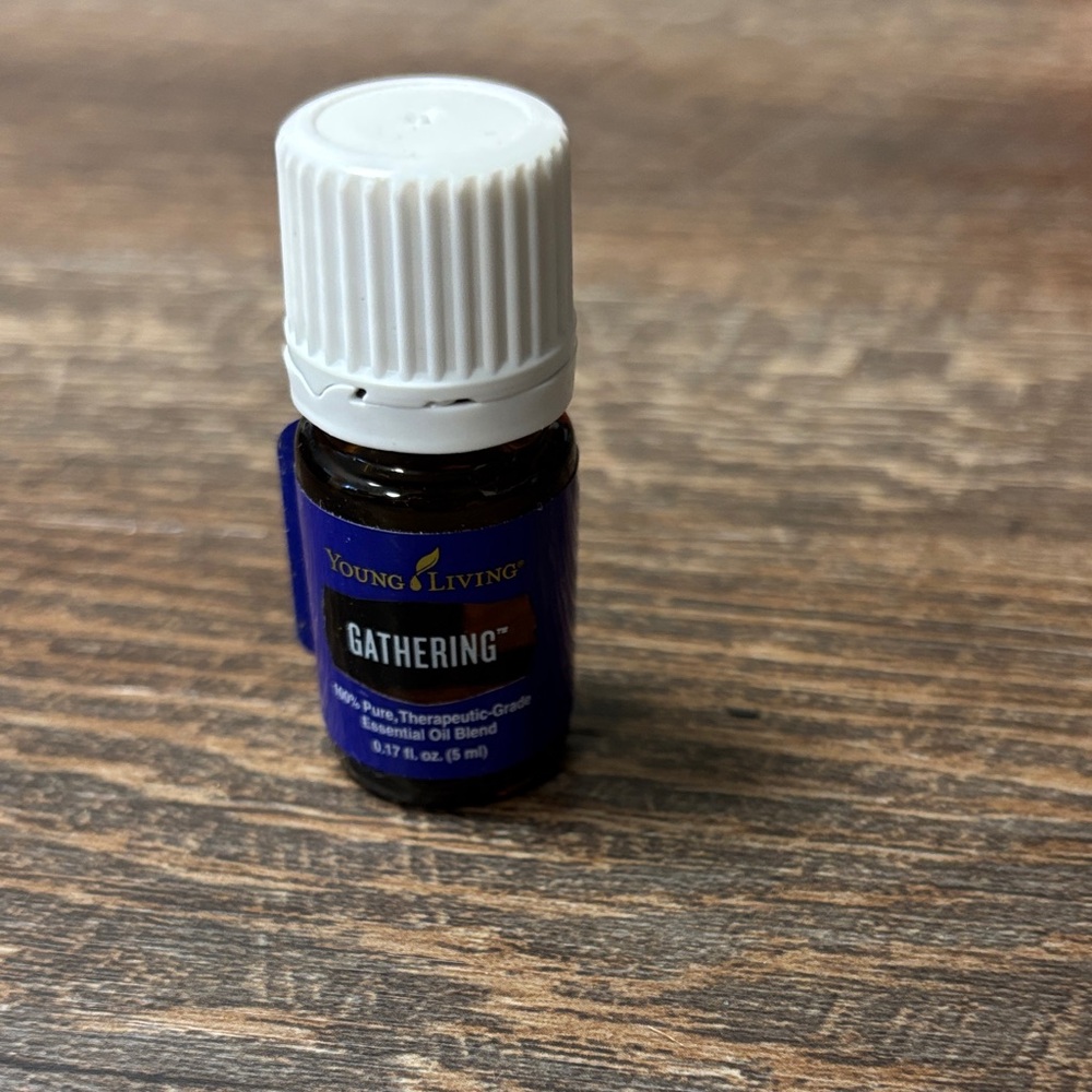Young Living Gathering Oil in Blue and White Bottle Unopened